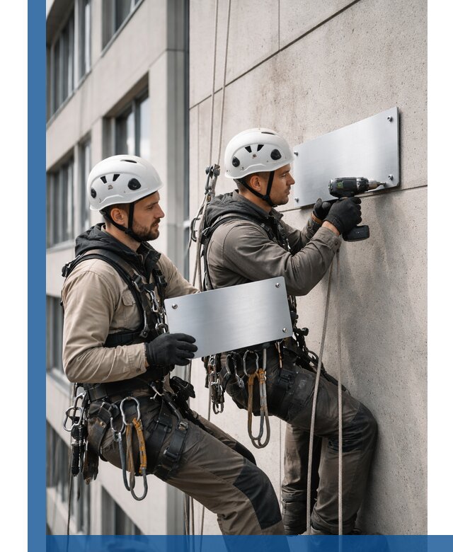 Монтаж табличек и указателей в Чайковском для зданий и сооружений