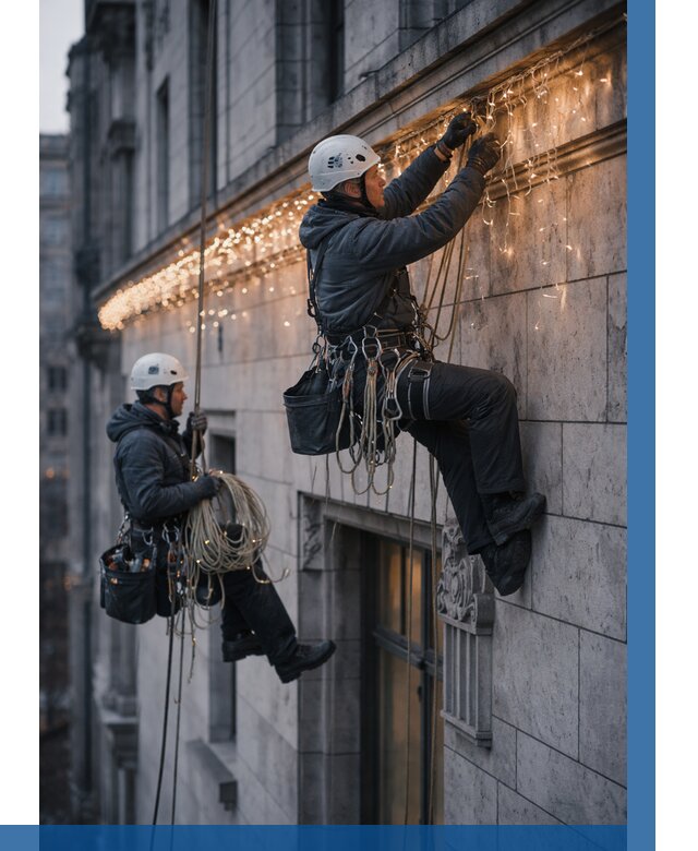 Монтаж новогодней иллюминации в Чайковском от 8603 р. | ВЫСОТНИК-Чкв