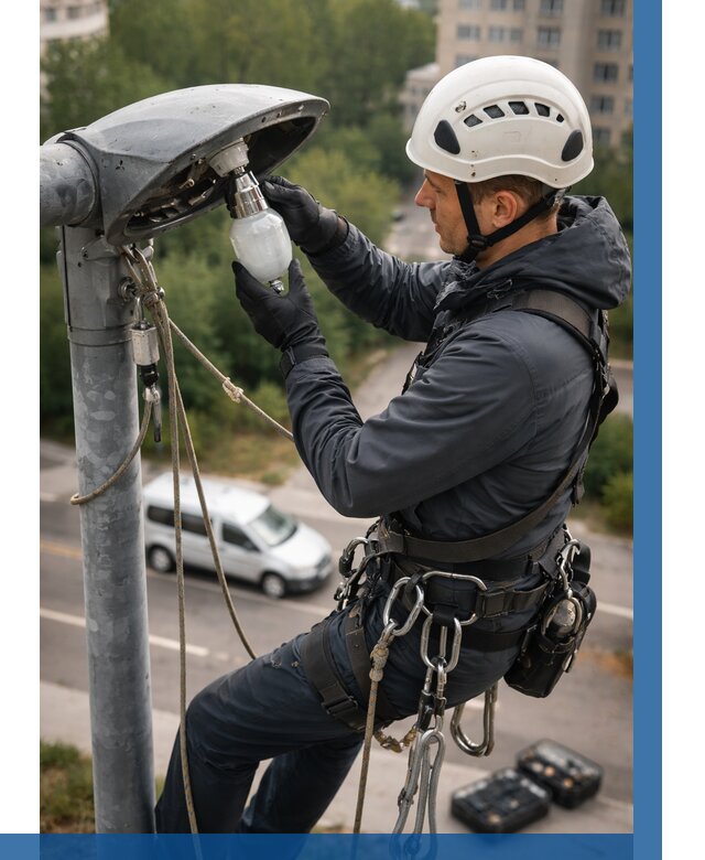 Замена ламп на высоте в Чайковском от 2530 р. | ВЫСОТНИК-Чкв