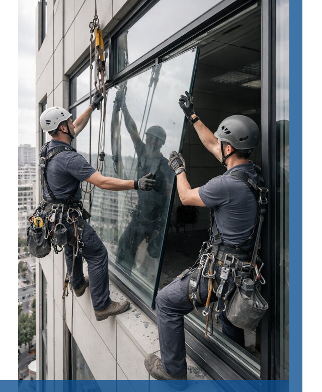 Замена стеклопакетов на высоте в Чайковском от 5567 р. | ВЫСОТНИК-Чкв