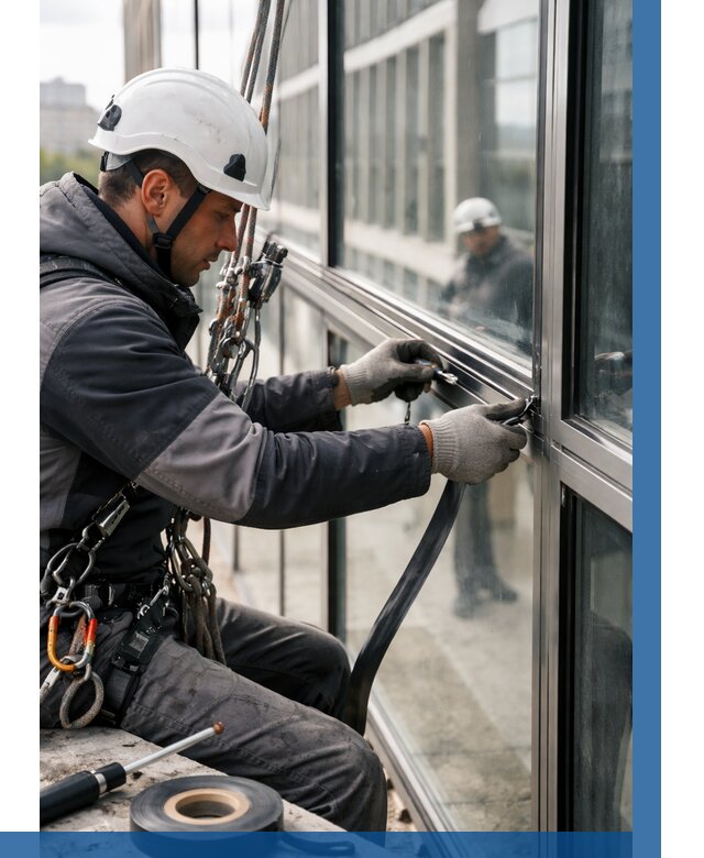 Ремонт витражных конструкций в Чайковском от 3542 р. | ВЫСОТНИК-Чкв