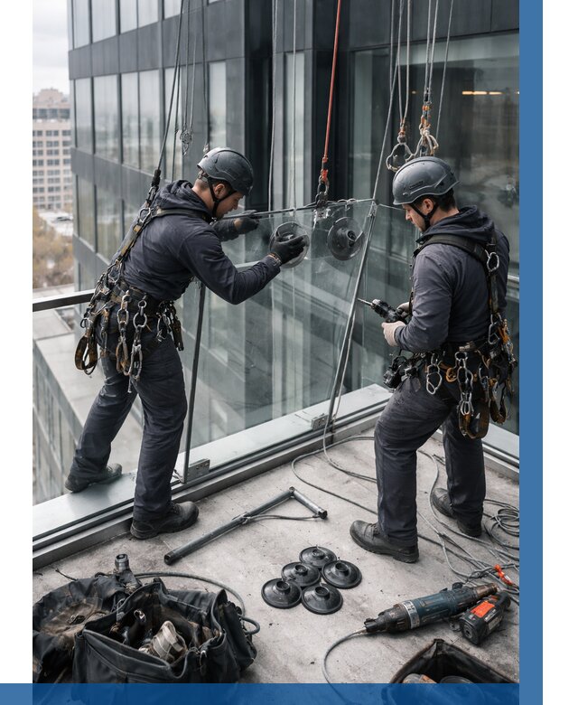 Монтаж стеклянных ограждений в Чайковском от 2530 р. | ВЫСОТНИК-Чкв