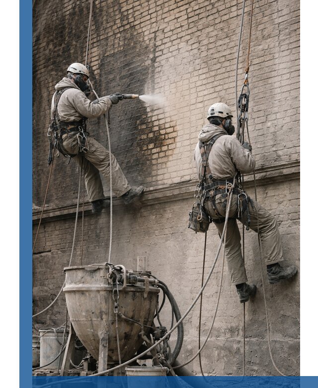 Пескоструйная очистка фасадов в Чайковском профессионально