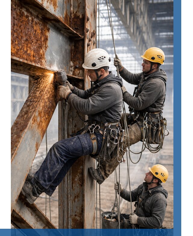 Зачистка металла от ржавчины в Чайковском от 354 р. | ВЫСОТНИК-Чкв