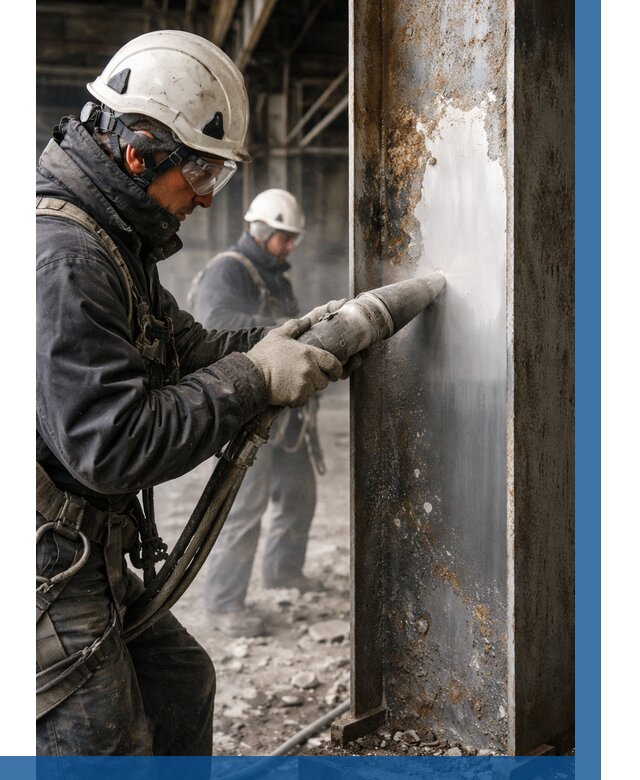 Удаление старой краски с металла в Чайковском от 455 р. | ВЫСОТНИК-Чкв