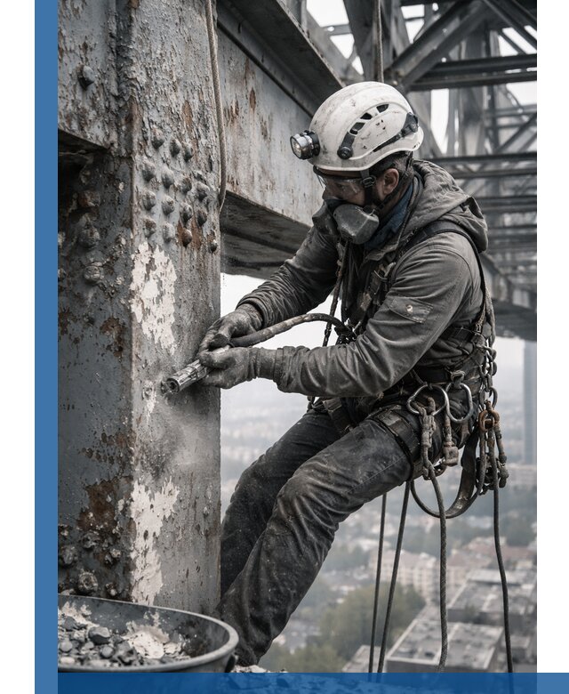 Удаление старой краски с металлических конструкций в Чайковском