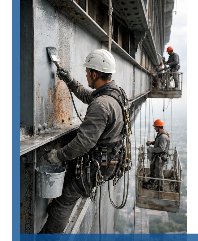 Покраска металлоконструкций на высоте в Чайковском профессионально