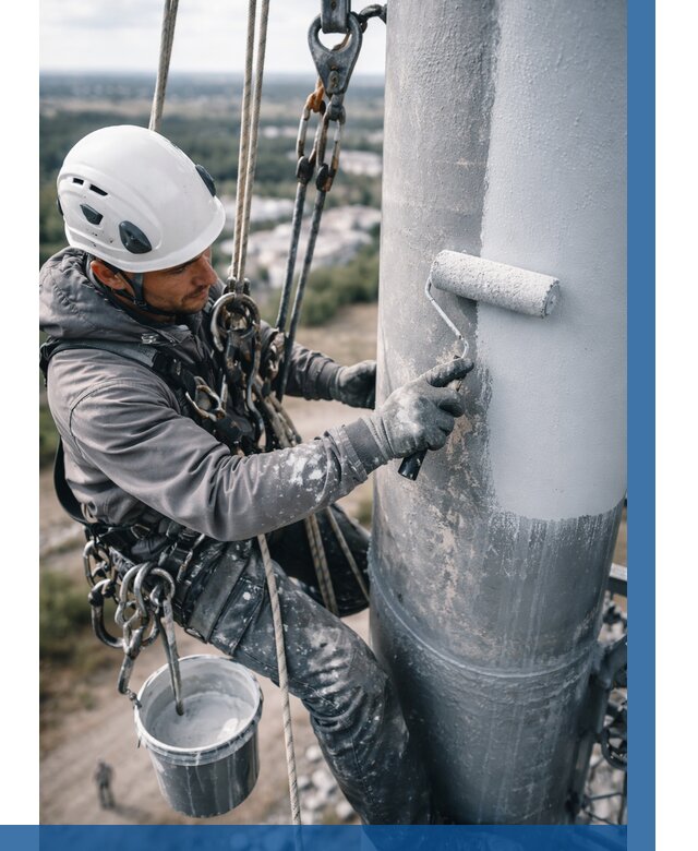 Покраска мачт связи под ключ в Чайковском от 860 р. | ВЫСОТНИК-Чкв