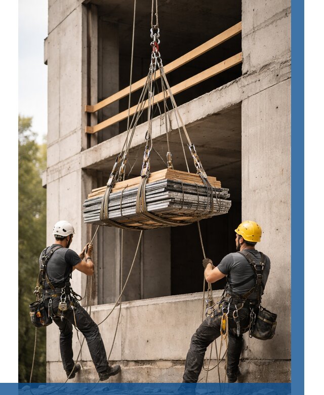 Подъем материала на этаж веревками в Чайковском от 1518 р. | ВЫСОТНИК-Чкв