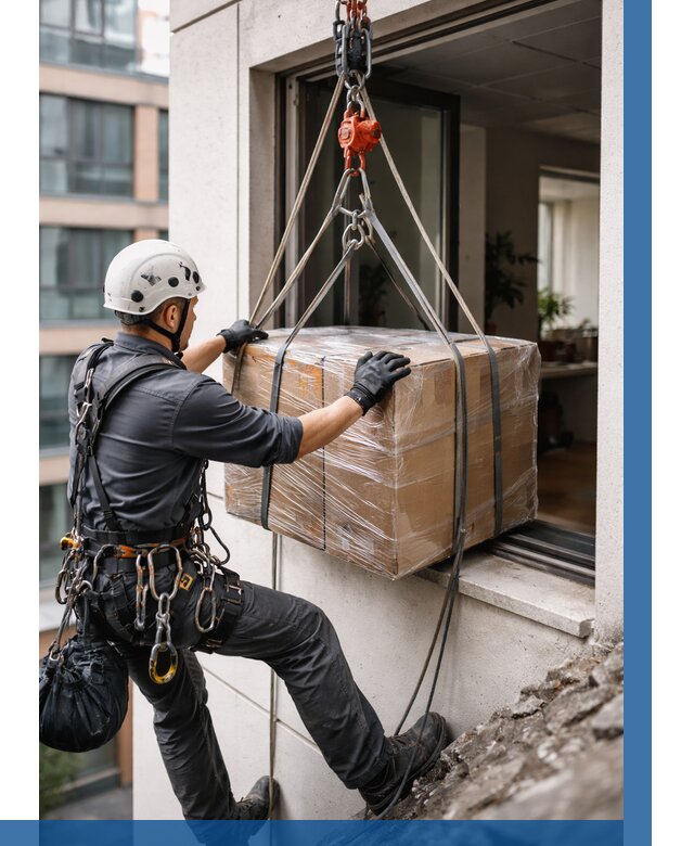 Подъем груза через окно в Чайковском от 4554 р. | ВЫСОТНИК-Чкв