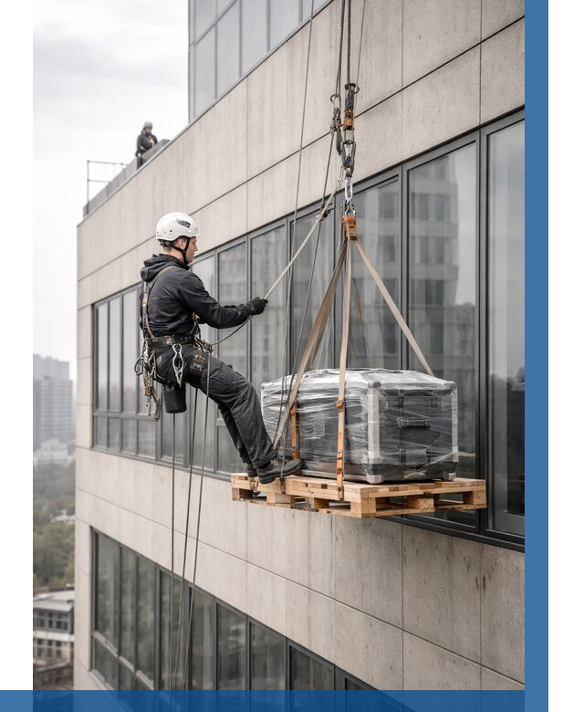 Спуск груза по фасаду в Чайковском от 3542 р. | ВЫСОТНИК-Чкв