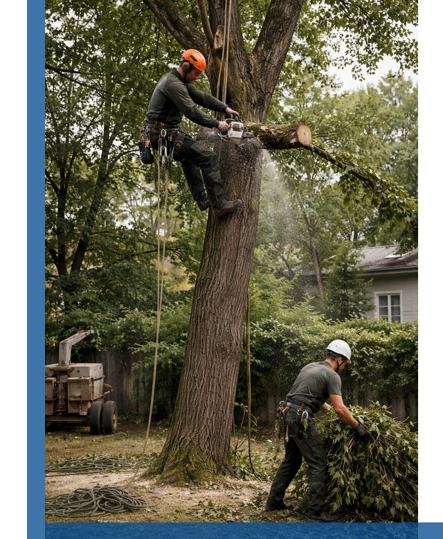 Кронирование деревьев в Чайковском, безопасная высотная обрезка