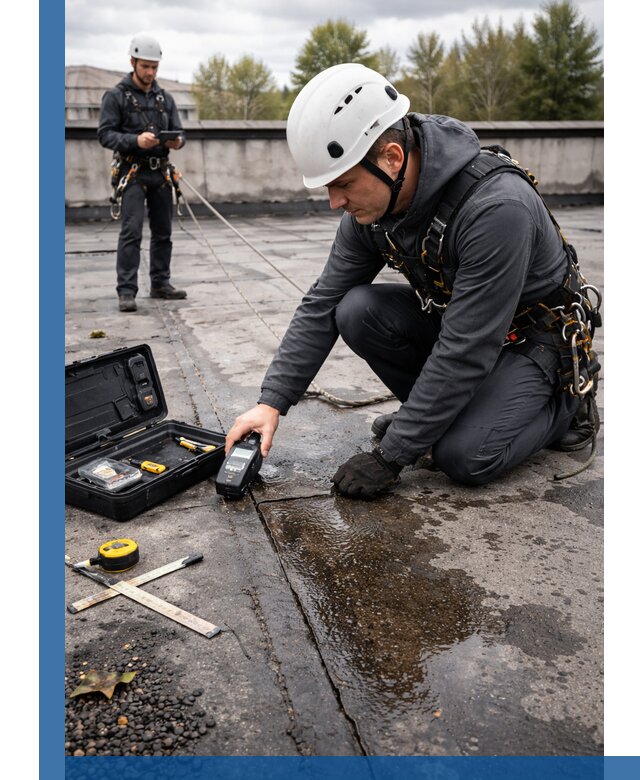 Обследование кровли на протечки и выявление дефектов в Чайковском