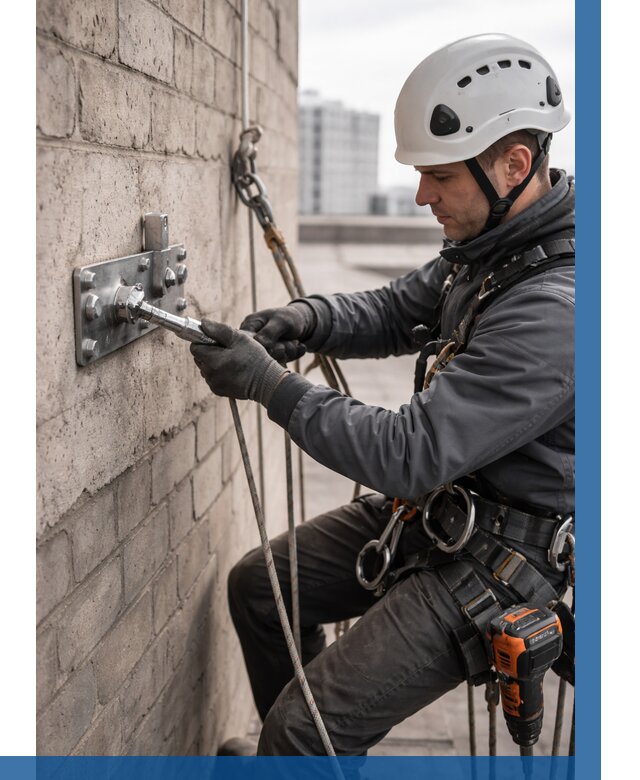 Установка анкерных точек в Чайковском от 3542 р. | ВЫСОТНИК-Чкв