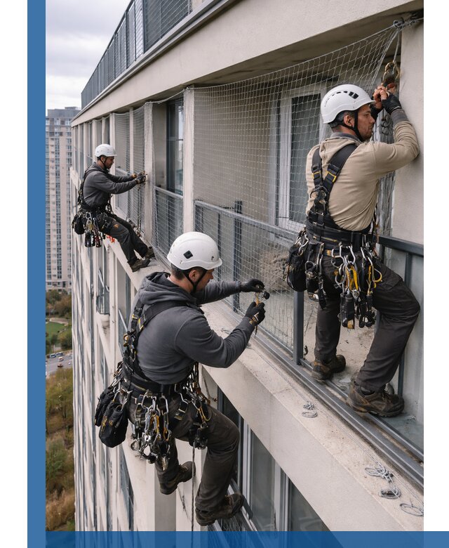 Профессиональный монтаж защитной сетки от птиц в Чайковском