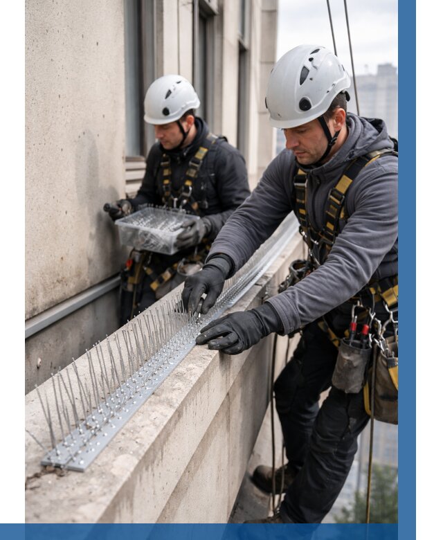 Установка шипов от птиц в Чайковском от 860 р. | ВЫСОТНИК-Чкв